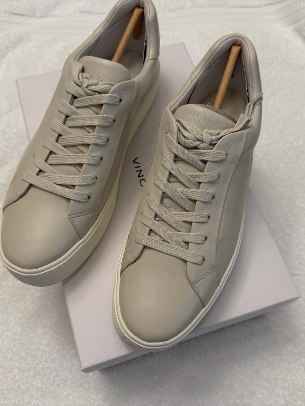 Vince Women’s “Off White” Leather Low-Top Sneakers